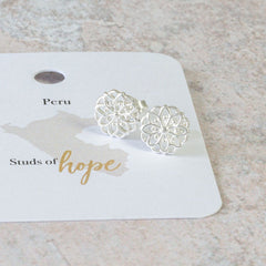 Vurchoo Mandala Silver Studs - Peru