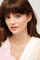 Estella Bartlett Heart Lock Necklace Silver Plated