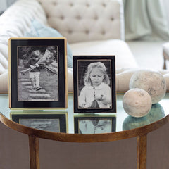 Addison Ross Enamel Frame - Black and Silver