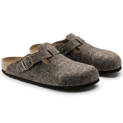 Birkenstock Boston Wool Felt Clogs - Cacao