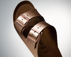 Birkenstock Arizona Copper Double Strap Leather Sandals