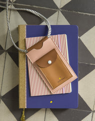 Sticky Lemon Phone Pouch - Lemonade Pink + Cinnamon Brown + Apricot Orange