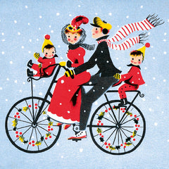 Museums and Galleries - Christmas Bike Ride - Xmas Card 8 Pack