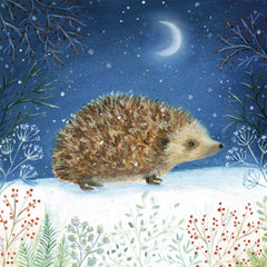 Museums and Galleries - Christmas Hedgehog - Xmas Card 8 Pack