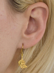 Alex Monroe Little Feather Hook Earrings