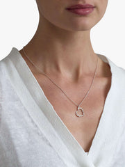 Alex Monroe Delicate Feather Heart Necklace
