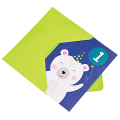 Age 1 - Polar Bear Birthday Card