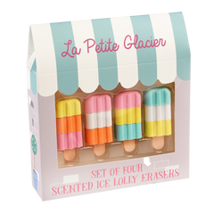 Rex London Scented La Petite Glacier Erasers - Set Of 4