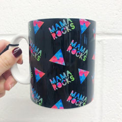 Art Wow Mama Rocks Black Mug By Cassie Swindlehurst