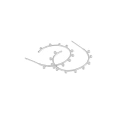 Dansk Copenhagen - Brooklyn Small Hoop Earrings - Rhodium Plating