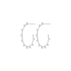 Dansk Copenhagen - Brooklyn Small Hoop Earrings - Rhodium Plating