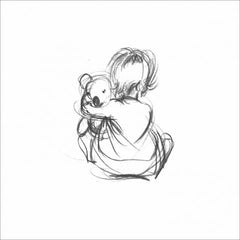 My Teddy Greeting Card - Artists Cards by Jean Bartholomew
