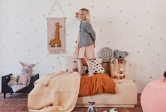 OYOY Mini Giraffe Wall Rug - Rose