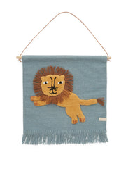 OYOY Mini Jumping Lion Wall Rug - Tourmaline