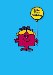 Little Miss Birthday Badge Card