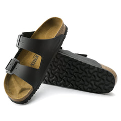 Birkenstock Arizona Regular Fit Sandals - Birko-Flor Birkibuc ~ Black