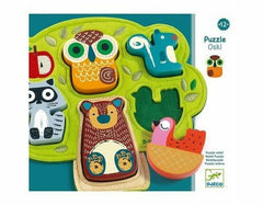Djeco Oski Animals Wooden & Felt Relief Puzzle