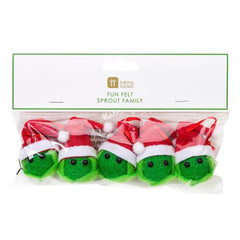 Talking Tables Family of Fun Felt Sprout Tree Decorations x 5