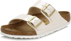 Birkenstock Arizona Shiny Snake Cream