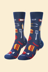 Powder Design - Men's BBQ Buddy Socks Navy