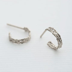 Alex Monroe Nest Structure Mini Hoop Earrings