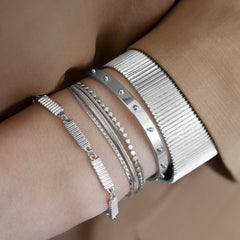 Dansk Copenhagen - Brooklyn Cuff Bracelet - Rhodium Plating