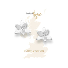Vurchoo Silver Flower Power Studs - United Kingdom