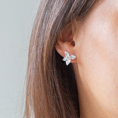Vurchoo Silver Flower Power Studs - United Kingdom