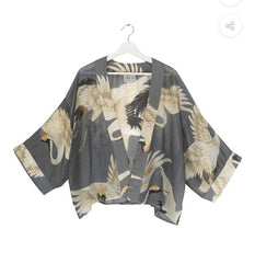 One Hundred Stars Stork Slate Kimono