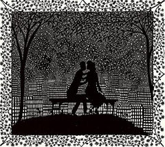 Canns Down Press - Starry Night Greeting Card by Rob Ryan