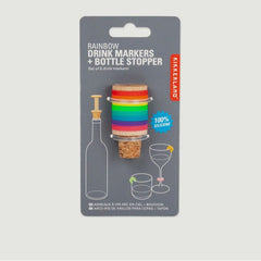 Kikkerland - Rainbow Drink Markers + Bottle Stopper