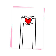 Hand Heart Card - 1973