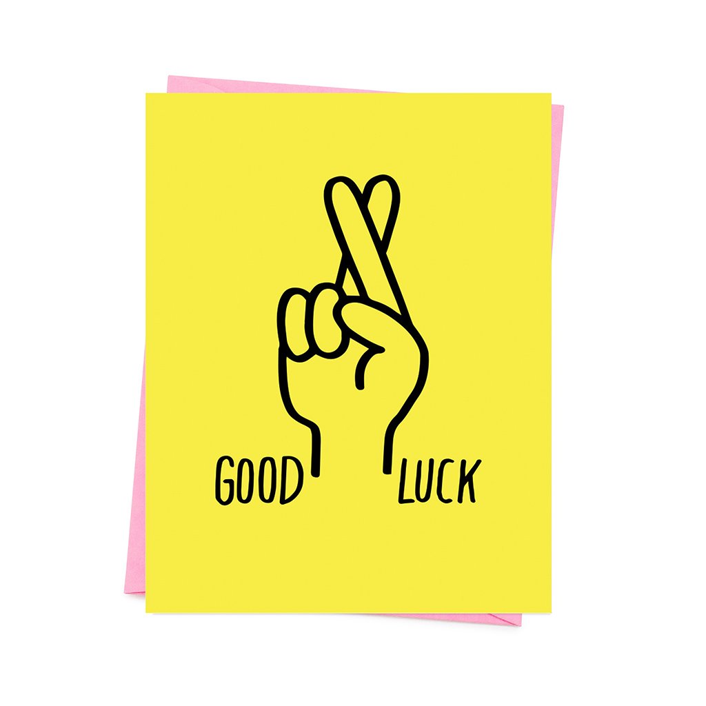 crossed finger drawing on the yellow base