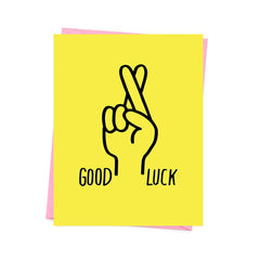 crossed finger drawing on the yellow base