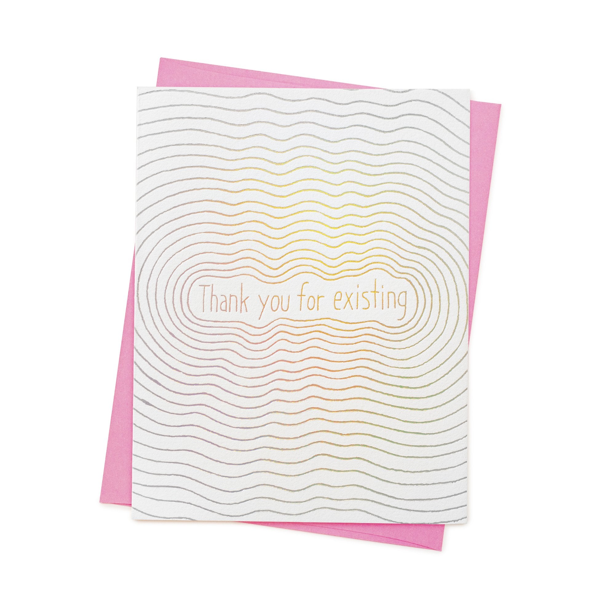 Thank You for Existing Greeting Card - 1973 by Ashkahn