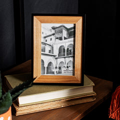 Sass & Belle Black & Natural Wood Frame