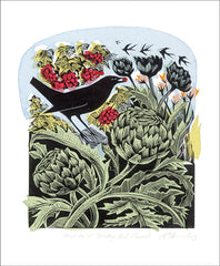 Art Angels - Blackbird Stealing Red Currants by Angela Harding