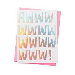 Awwwww Greeting Card - 1973 by Ashkahn