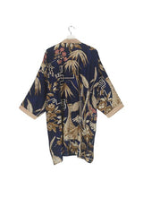 One Hundred Stars Bamboo Indigo Collar Kimono