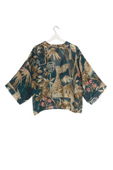One Hundred Stars Bamboo Teal Kimono