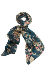 One Hundred Stars Bamboo Teal Scarf