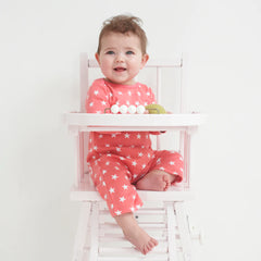 Bob & Blossom - Flamingo Pink & White Star All-in-One