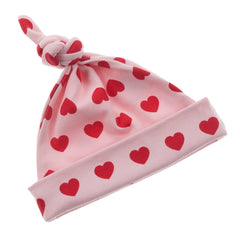 Bob & Blossom - Pale Pink & Raspberry Heart Hat