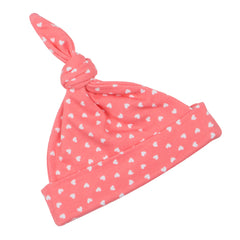 Bob & Blossom - Flamingo Pink & White Little Hearts Hat