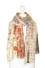 One Hundred Stars Barcelona Map Scarf