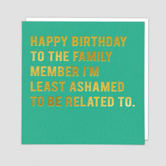 Ashamed - Redback Cards