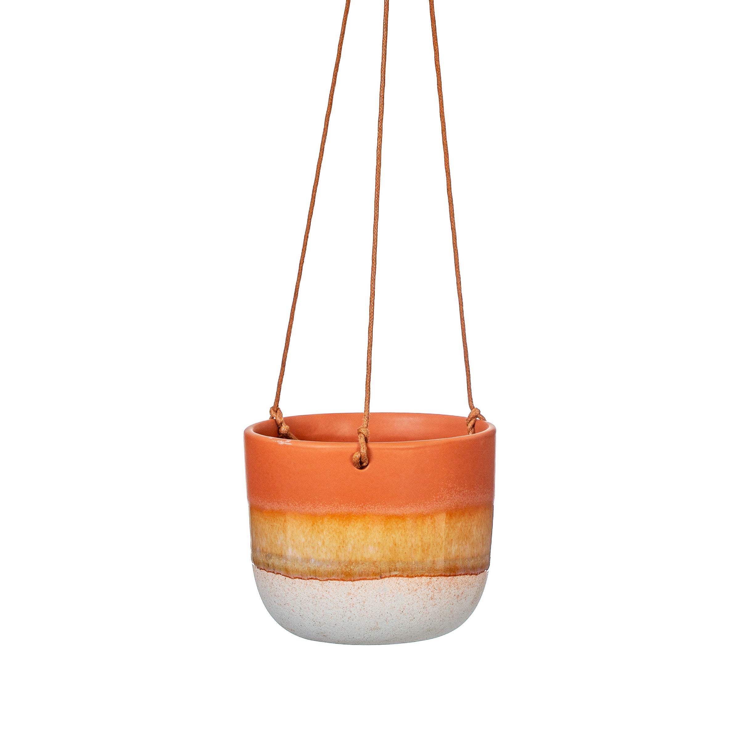 mojave hanging planter Sass & Belle Mojave Brown Hanging Planter – Bunka