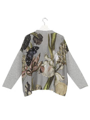 One Hundred Stars Iris Grey Oversized Cashmere Cardigan