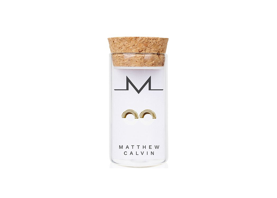 Matthew Calvin Crescent Studs - Gold