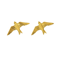 Alex Monroe Flying Swallow Stud Earrings